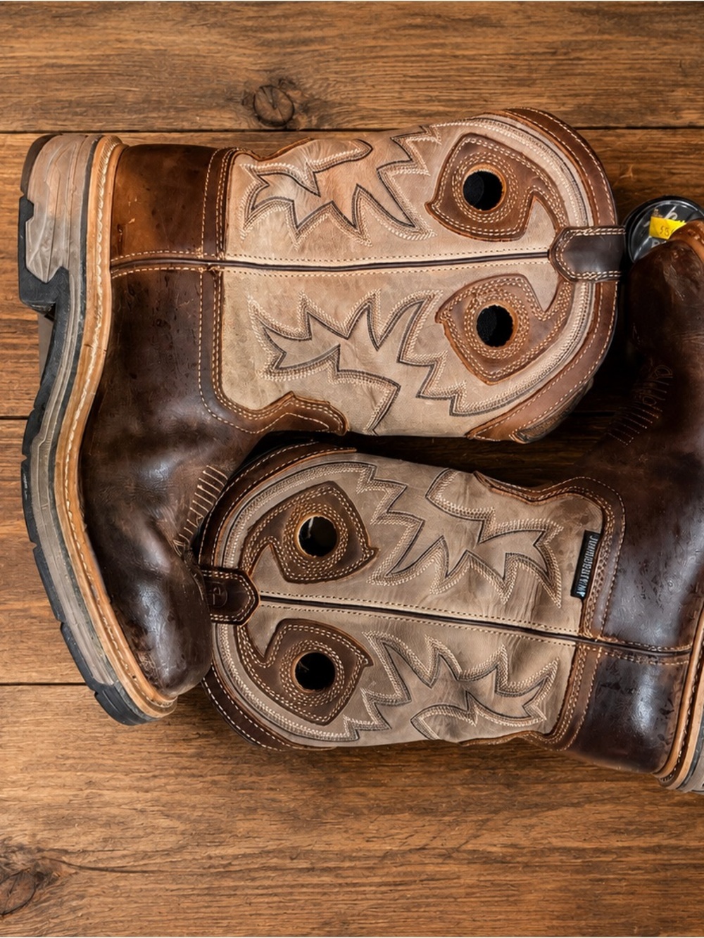 Dan Post Kids Brown and Tan Western Pull-On Boots